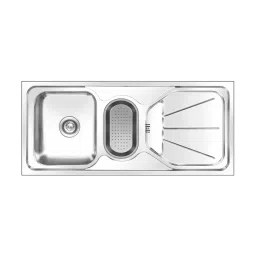 Nirali BG Kitchen Sink D'signo Series 1145x510 mm (45x20 inch) Anti-Scratch Finish Stainless Steel, Fabulous Unique-image-54