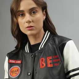 Elle Black & White Color-Block Jacket image 5