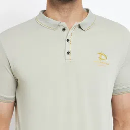 Duke Sage Green Slim Fit Polo T-Shirt image 5