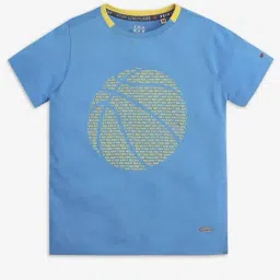 Ed-a-Mamma Boys Blue Cotton PRINTED T-Shirt-picture-24