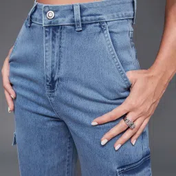 Miss Chase Blue Plain Jeans image 5