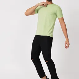 UNITED DENIM Men Slim Fit Slash Knee Stretchable Jeans image 3