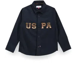 U.S. Polo Assn. Boys Blue Embroidered Full Sleeves Shirt-image-7