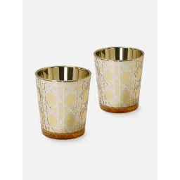 Pure Home + Living Gold Star Cut Glass Votives image 4