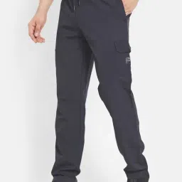 Octave Navy Regular Fit Trackpants image 3