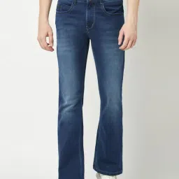 Crimsoune Club Blue Flare Fit Lightly Washed Jeans-image-87