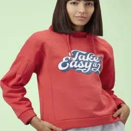 Ajile by Pantaloons Red Cotton Printed Sports Sweatshirt-picture-25