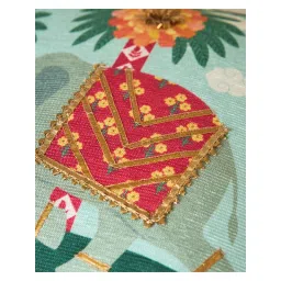 Chumbak Royal Tusker Cushion Cover Palace Memoirs (16X16 Inches) image 4