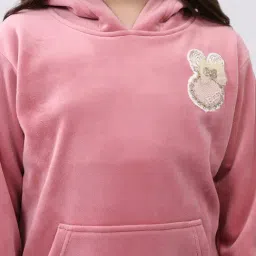 Monte Carlo Girls Peach Regular Fit Applique Sweatshirt image 5