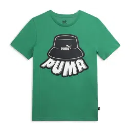 Puma Kids Green Printed T-Shirt-image-48