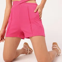DressBerry Women Quirky Cuts Criss-Cross Waistband Shorts-picture-39