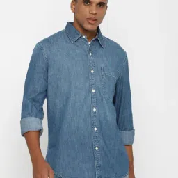 American Eagle Outfitters Blue Cotton Regular Fit Denim Shirt-picture-16