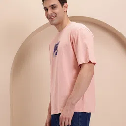Mast & Harbour Typography Printed Pure Cotton Regular Fit T-shirt image 2
