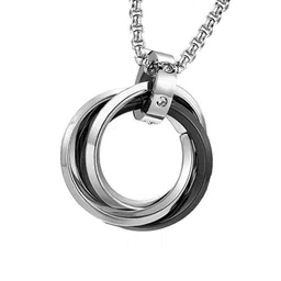 AGARWALPRODUCT Stainless Steel Geomteric Shaped Pendant With Chain image 2