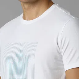 Louis Philippe Sport Men Graphic Printed Round Neck Cotton Slim Fit T-shirt image 2