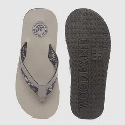 Woodland Men Black & Grey Thong Flip-Flops image 5