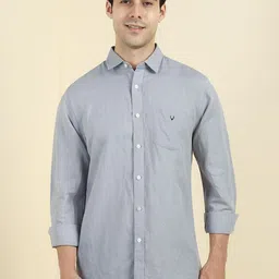 Allen Solly Men Slim Fit Solid Spread Collar Casual Shirt-picture-40