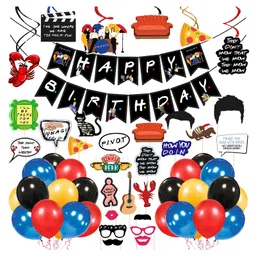 Zyozi Friend Themed Party Decorations Friend Party Decorations Multi Colour - Pack of 55-image-38