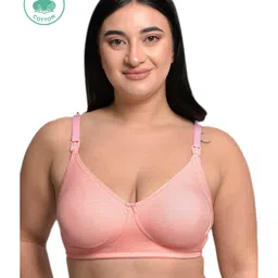Inner Sense  Organic Cotton Solid Anti Odour Anti Microbial  Maternity Bra - Pink-picture-14