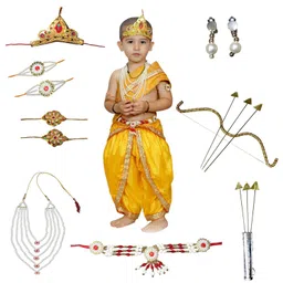 Kaku Fancy Dresses Dussehra Theme Ram Costume Set - Yellow-image-54