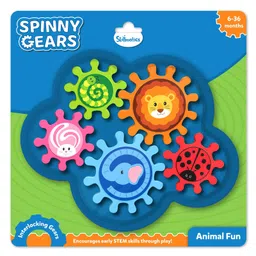 Skillmatics Spinny Gears for Babies - Fun Interlocking Spinning Gears, STEM & Sensory Toy, Suction Spinners for Windows, Table, Bath, Travel Toy, Gifts for Infants & Toddlers 6 to 36 Months, Set of 5-picture-11