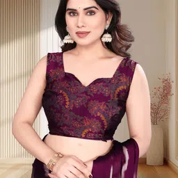 SUPERLAXMI Striped Pure Chiffon Saree image 4