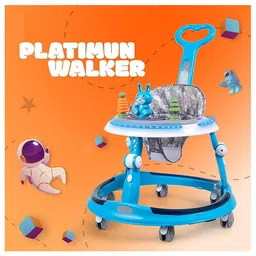 JoyRide Platinum Baby Walker 6-24 Months | Adjustment Walker for Kids Boy and Girl with Integrated RGB Lights, Switchable Food & Musical Toy Tray Activity Walker image 2