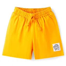 Babyhug Cotton Knit Mid Thigh Length Shorts with Dino Print Pack of 3 - Grey Blue & Yellow image 4