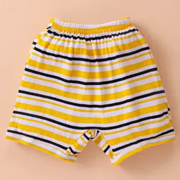 Bodycare Cotton Knit Lion Printed & Striped Trunk Pack Of 3 - Blue White & Yellow image 5