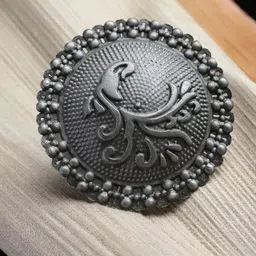 Anouk Silver-Plated Oxidized Adjustable Finger Ring-picture-32