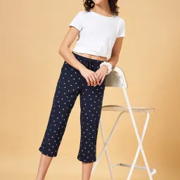 Dreamz by Pantaloons Navy Cotton Printed Capris image 5
