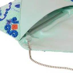 Accessorize London Blue Embellished Clutch image 5