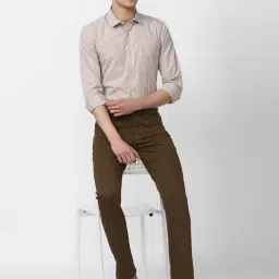 Peter England Jeans Brown Cotton Slim Fit Jeans image 5