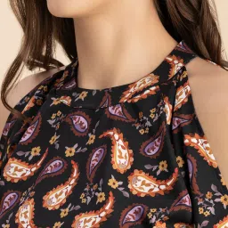 Moomaya Black Printed Top image 5