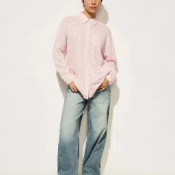 Only Pink Textured Shirt image 5
