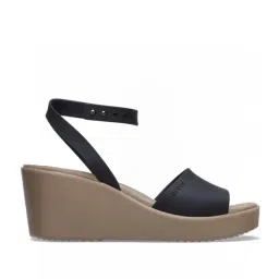 Crocs Women's Brooklyn Black Ankle Strap Wedges-image-7