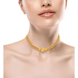 Waman Hari Pethe Jewellers 22k Gold Tushi Necklace for Women-picture-16