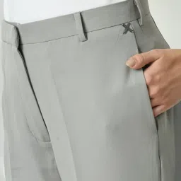 Exude Grey Plain Trousers image 5