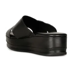 Naturalizer by Bata Women's KIARA Black Cross Strap Wedges image 5