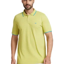 Park Avenue Green Slim Fit Polo T-Shirt-image-52