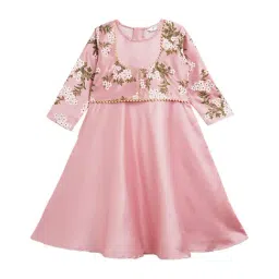 Ahalyaa Kids Pink Printed Kurta with Jacket-picture-13