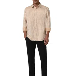 Van Heusen Beige Cotton Slim fit Checks Shirts image 5
