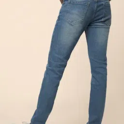 People by Pantaloons Indigo Blue Cotton Slim Fit Jeans image 2