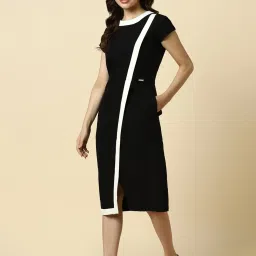 Allen Solly Black Regular fit Solid Dress image 5