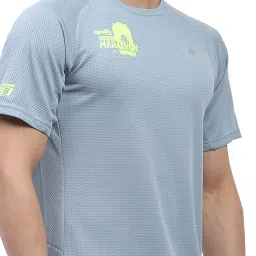 Asics Light Green Regular Fit Textured Sports T-Shirt image 5