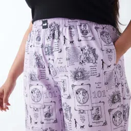 Bewakoof Purple Print Cotton Regular Fit Pyjamas image 5