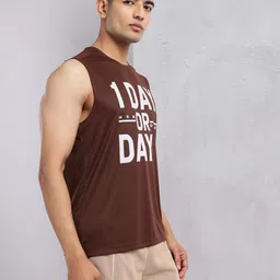 HRX by Hrithik Roshan Sleeveless Typography Printed Rapid-Dry Training T-shirt image 3