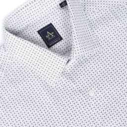 Arrow White Cotton Slim Fit Printed Shirt image 5