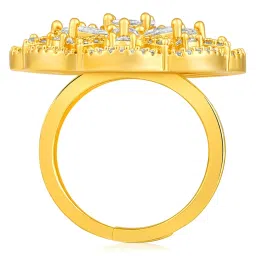 Peora Gold Plated Adjustable Finger Ring for Women image 5