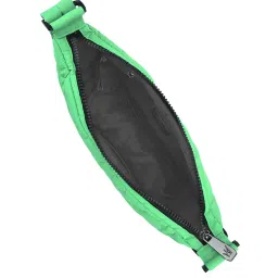 Accessorize London Green Fabric Quilted Sling Handbag image 5